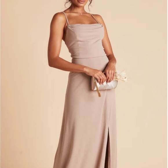 Birdy Grey Ash Crepe Dress in Taupe - Picture 5 of 7